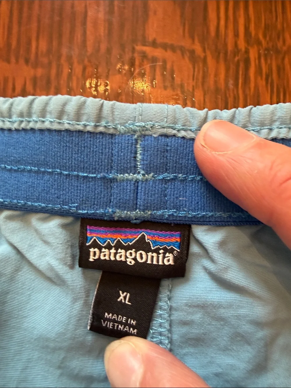 Patagonia Men’s Pale Blue shorts unlined size XLarge